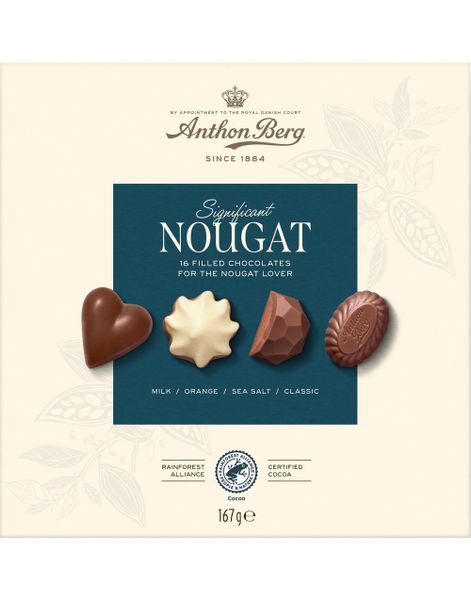 Anthon Berg Significant Nougat - Eske med Forskjellig Nougatsjokolade 167 gram