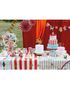 Stripete Sirkus Papirduk med Stjerner 120x180 cm - Circus Party
