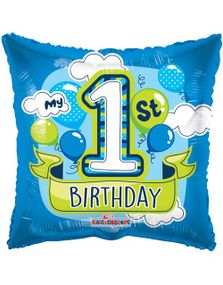 My 1st Birthday Blue - Folieballon 46 cm