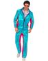 Skinnende Neon Blå 80 Talls UV Glow Grilldress til Voksen