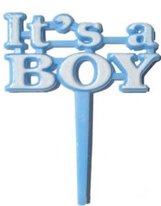 8 stk. Its a Boy Kagedekorationer 6 cm