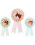 3 stk Rosetter med Hester 9 cm - Hester og Blomster
