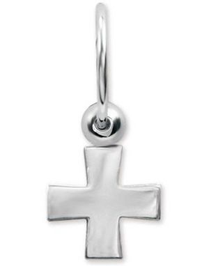 BCR Piercing med Kors - 1 x 10 mm