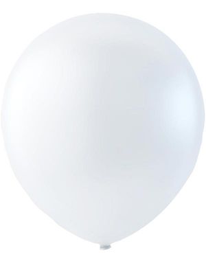 100 stk 23 cm MEGAPACK - Hvide Balloner