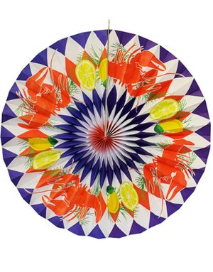 Dekorativ Papir Roset 44 cm - Krebsefest