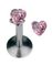 Labret med hjerteformet Rosa Sten