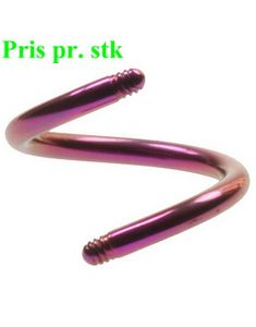 Lilla Curved Stang i Titan  til 1,6 mm Kugle
