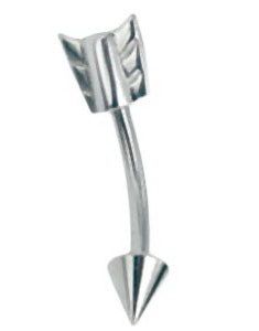 Pil - 1.2 x 8 mm Øjenbrynspiercing