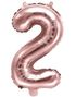JUMBO Rose Guld Farvede Talballoner 0-9 - 86 cm