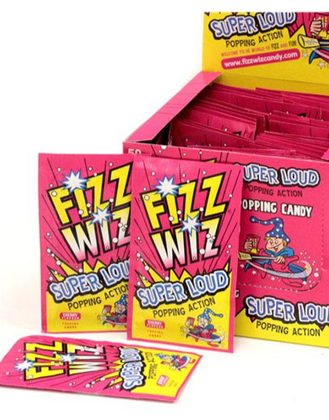 50 stk Fizz Wiz Popping Candy med Kirsebær Smag 245 gram