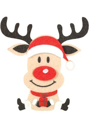 3 stk Træklemmer med Rudolf 12 cm