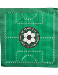 16 stk Fotball Servietter 33x33 cm