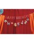 Happy Birthday Sirkus Banner med Pyntebånd 2.75 m - Circus Party