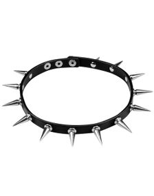 Imiteret Skind Choker med Nitter