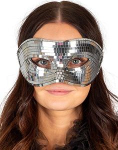 Disco Øyemaske Sølvfarget