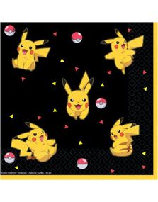 16 stk Servietter 33x33 cm - Pokémon Pikachu