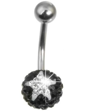 Stardom Navlepiercing - Sort/Hvid