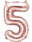 JUMBO Rose Gullfarget Tallballonger 0-9 - 86 cm