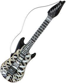 Oppustelig Guitar med Skeletmotiv - 105 cm