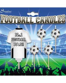 5 stk Football Fan Supportertrøye & Fotballer Kakelys