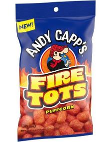Andy Capp's Fire Tots - Sterke Puffede Maissnacks 42,5 gram (USA Import)