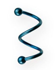 Dual Curve 1.2 x 14 mm - Lyseblå Øjenbrynspiercing