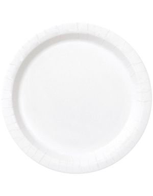 20 stk Hvide Små Paptallerkener17 cm