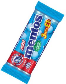 3 stk Ruller Mentos med Mintsmak 114 gram