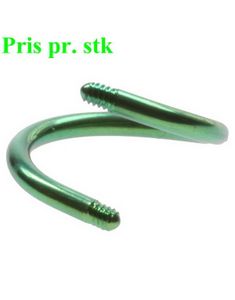 Grøn Kurvet Stang i Titan til 1,6 mm Kugle