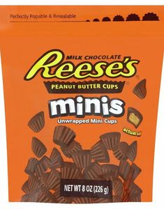 Reese’s Mini Peanut Butter Cups Unwrapped - Stor pose 185 gram (USA Import)