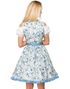 Nydelig Luksus Dirndl-Oktoberfestkjole med Blomstermønster og Forklæde