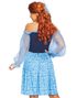 Blåt Ariel Inspireret Kostume 3 Dele