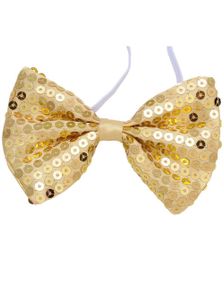Bow Tie - Sløjfe med Guldfarvede Pailletter