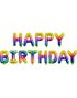 Happy Birthday - Regnbuefarget Folieballonger 35 cm