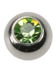Blank Med Lys Grøn Sten (Stålkule)