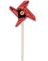 12 Stk Kage/Muffins Kagedekorationer med Farverige Vifter 10 cm