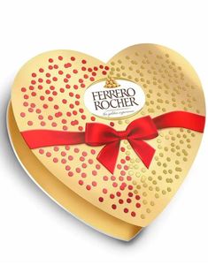 10 pack Ferrero Rocher Chokoladekonfekt i Hjerteformet Gaveæske 125 gram