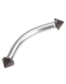 Micro Spike Farvet Sort- 1.2 x 8 mm Øjenbrynspiercing