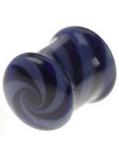 Twister Piercing Plug Pyrex in Purple And Blue