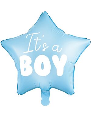 Its a Boy - Blå Stjerneformet Folieballon 48 cm
