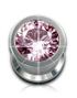 Piercing Plug med Indrammet Rosa Sten