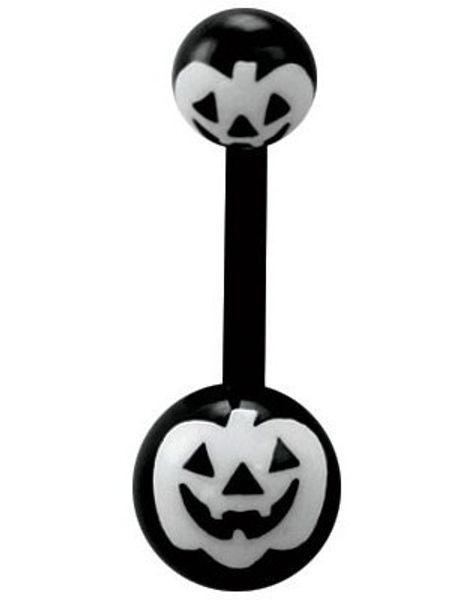 Pumpkin Sort og Hvid Navlepiercing