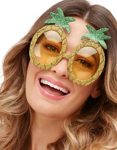 Ananas-Formet kostumebriller Dekoreret med Glitter