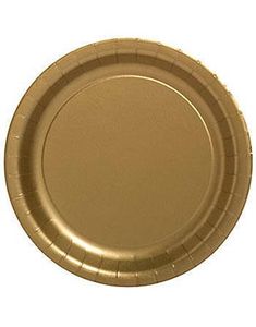 16 stk Guldfarvede Paptallerkner 22 cm