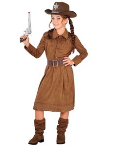Brun Western/Cowgirl Kostymekjole til Jente