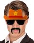 Cowboybriller med Brun Hat og Overskæg