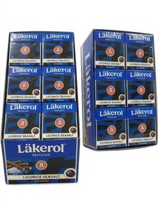1823644800_648 Stk Läkerol Sugarfree Licorice Seasalt / Lakrids Sukkerfri Pastiller med Havsaltssmag - Hel Kasse 1200 Gram