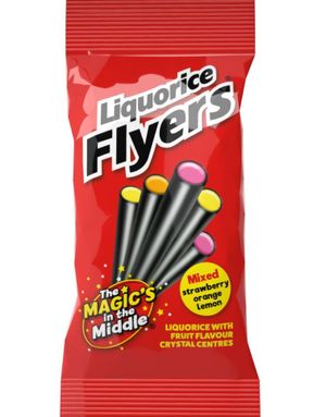 Maxilin Liquorice Flyers - Fyldte Lakridsstænger 75 Gram