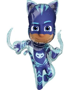 Stor Formstøbt Catboy Folieballon 93x53 cm - Pyjamasheltene