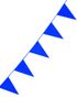 Royal Blåt Banner med Store Vimpel Flag 10 meter 